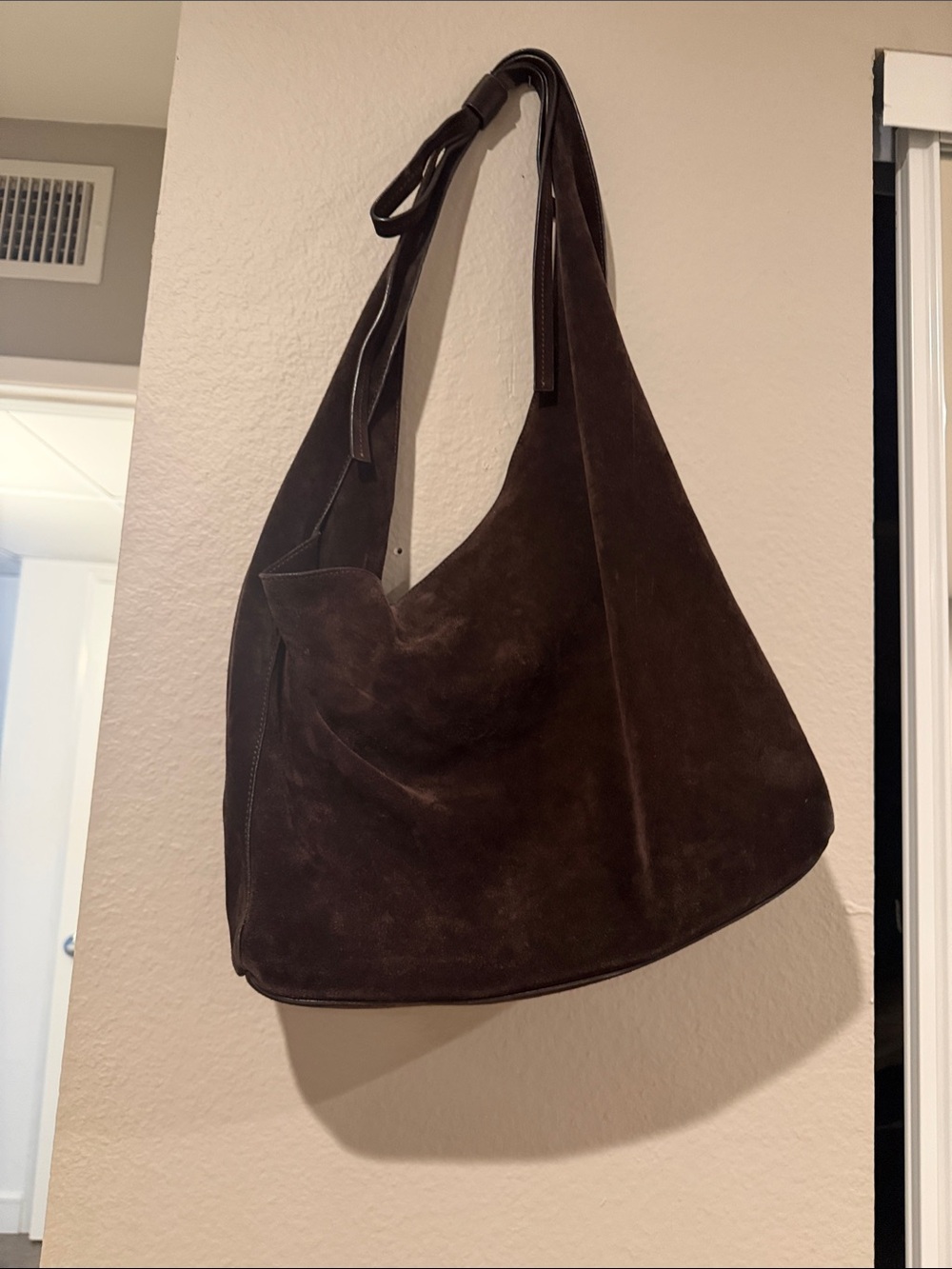 Reformation Dark Brown Suede Shoulder Hobo - Medium Vittoria Tote Bag